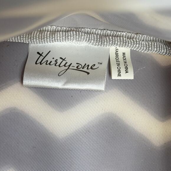 Thirty-One Littles Carry All Caddy Black White Chevron 6 Inch Storage Bin - Picture 9 of 10